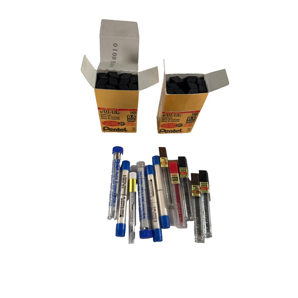 Vintage Pentel Sanford Mechanical Pencils Erasers Lead Refills Mixed Lot - Picture 2 of 5